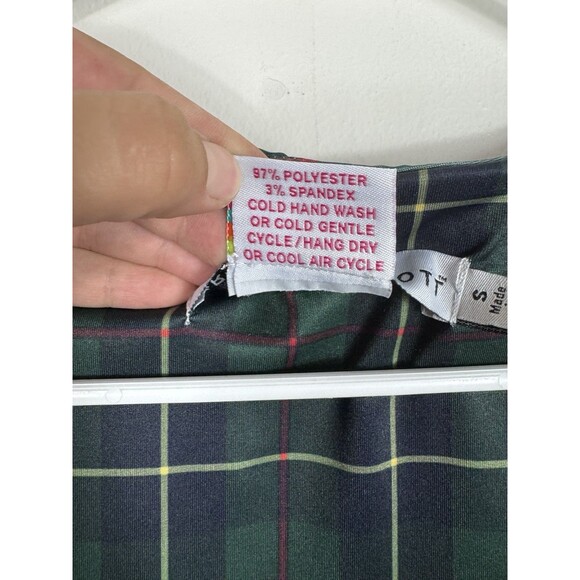 Gretchen Scott Plaidly Cooper Plaid Ruffle Neck Dress  - Women’s Small  $219 - Picture 7 of 9